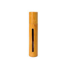 5ml 10ml Bamboo wrapped glass roll on bottle lip gloss glass bottle wholesale